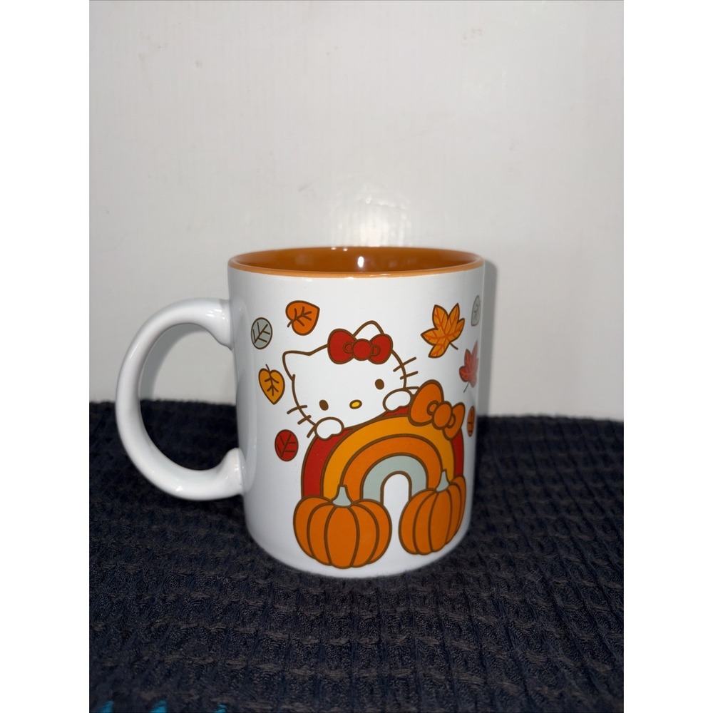 Sanrio Hello Kitty Halloween Fall Pumpkin Orange Ceramic Coffee Mug